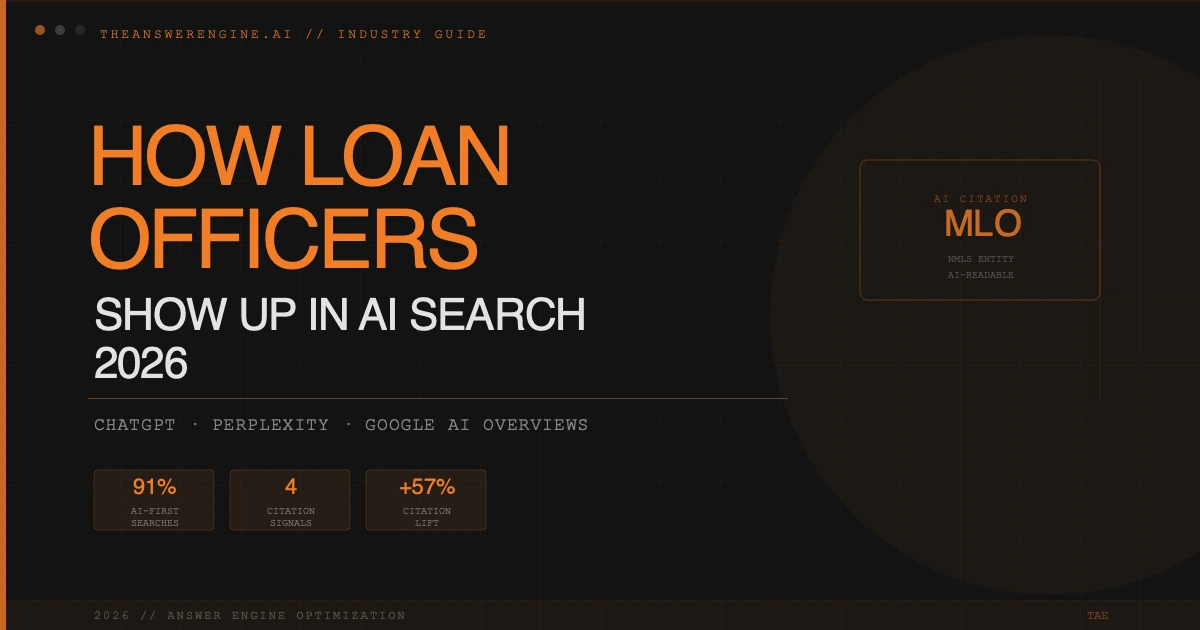 How Loan Officers Show Up in AI Search 2026