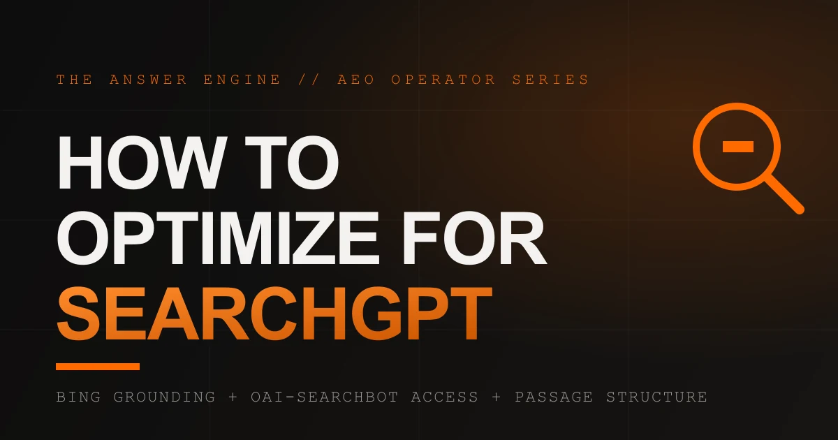 How to Optimize for SearchGPT