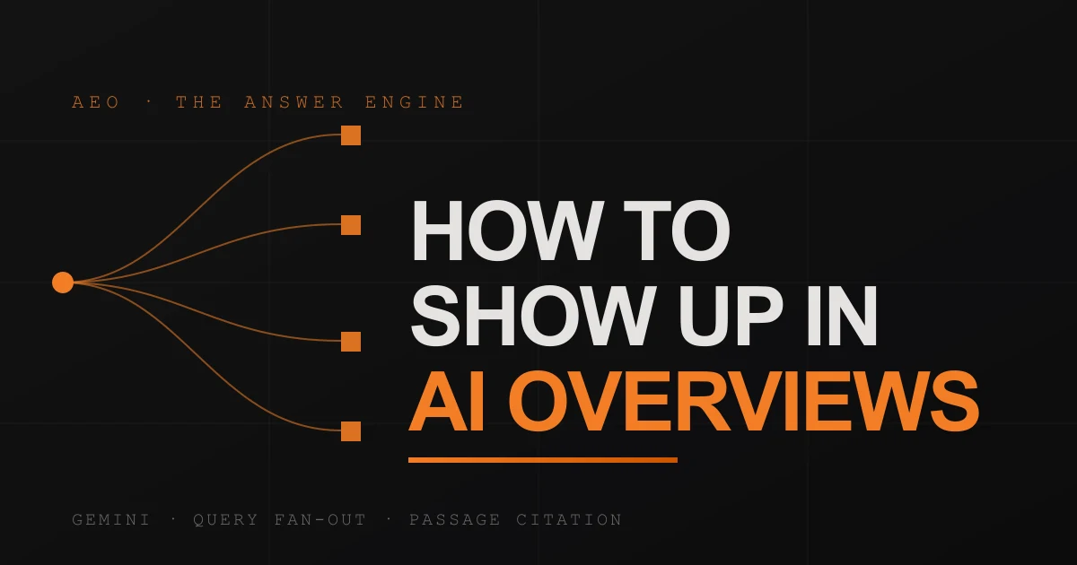 How to show up in Google AI Overviews, the Answer Engine Optimization playbook for the Gemini-powered generative answer